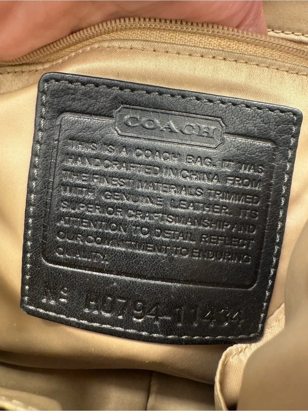 Y2K Coach Bleecker Signature Black Flap Bag Khaki Canvas No. 11434